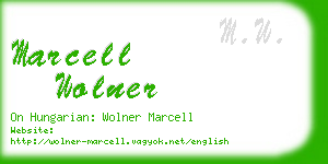 marcell wolner business card